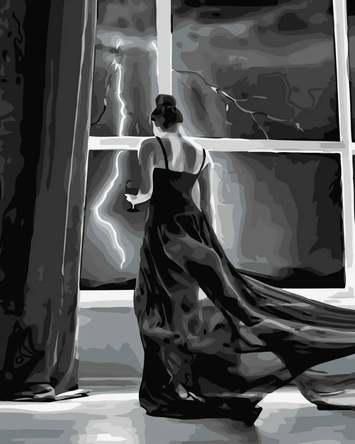 Картина по номерам Brushme "Дама у грозы" 40х50 см (BK-GX5004) Картина по номерам Brushme "Дама у грозы" 40х50 см (BK-GX5004)