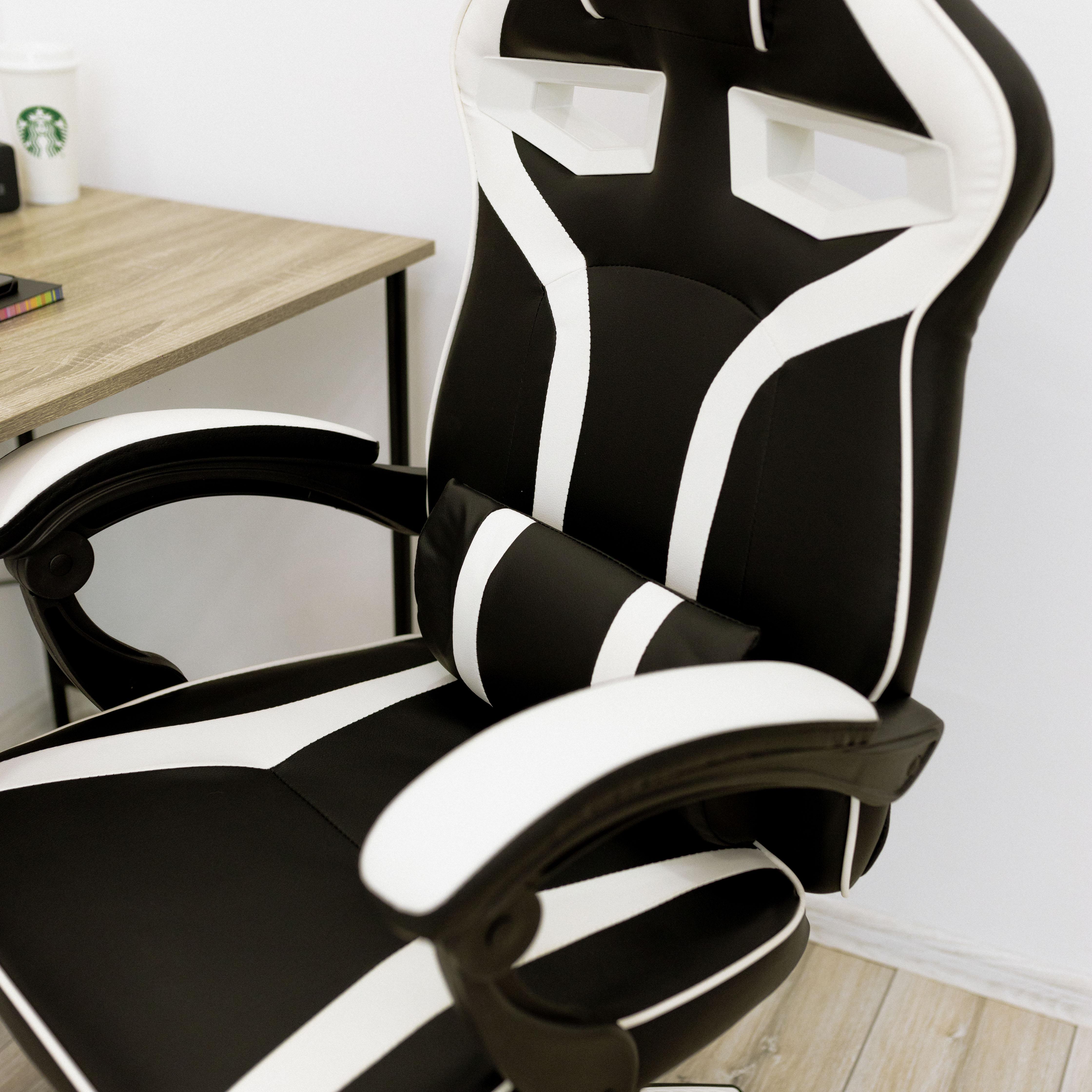 Крісло комп'ютерне геймерське 4Points NT з подушками для дома та офісу Білий (40014) - фото 8