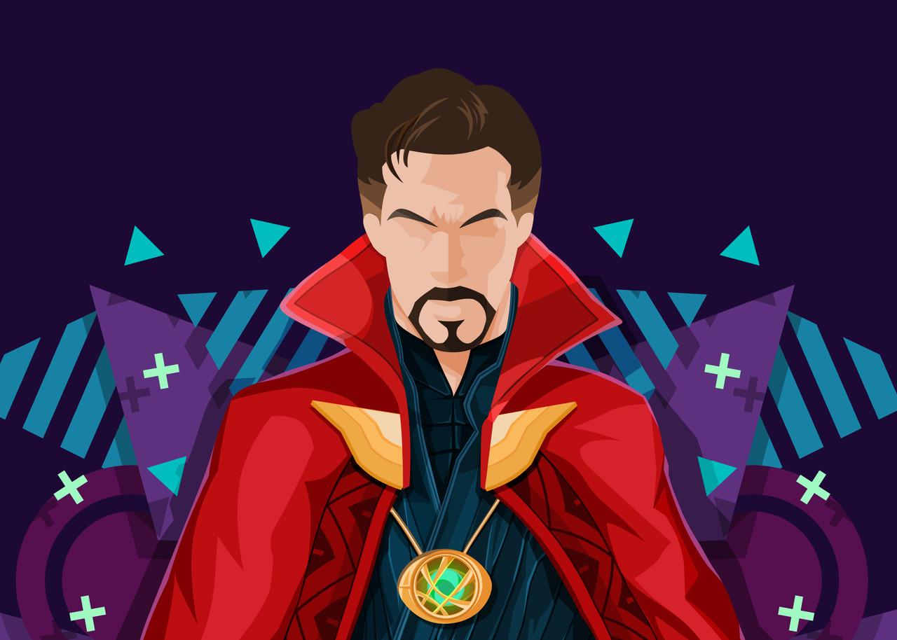 Картина постер Gee! Doctor Strange Доктор Стрендж мінімалізм 60х40 см DS.09.056