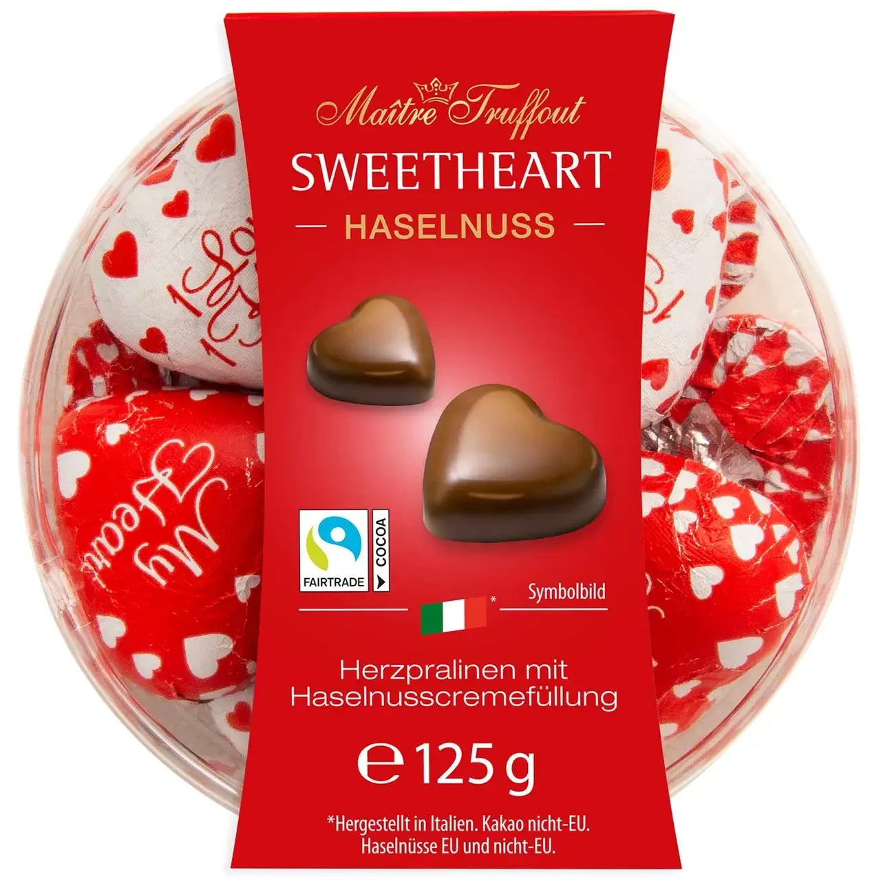 Конфеты шоколадные Maitre Truffaut Sweetheart Haselnuss 125 г (1760689464)