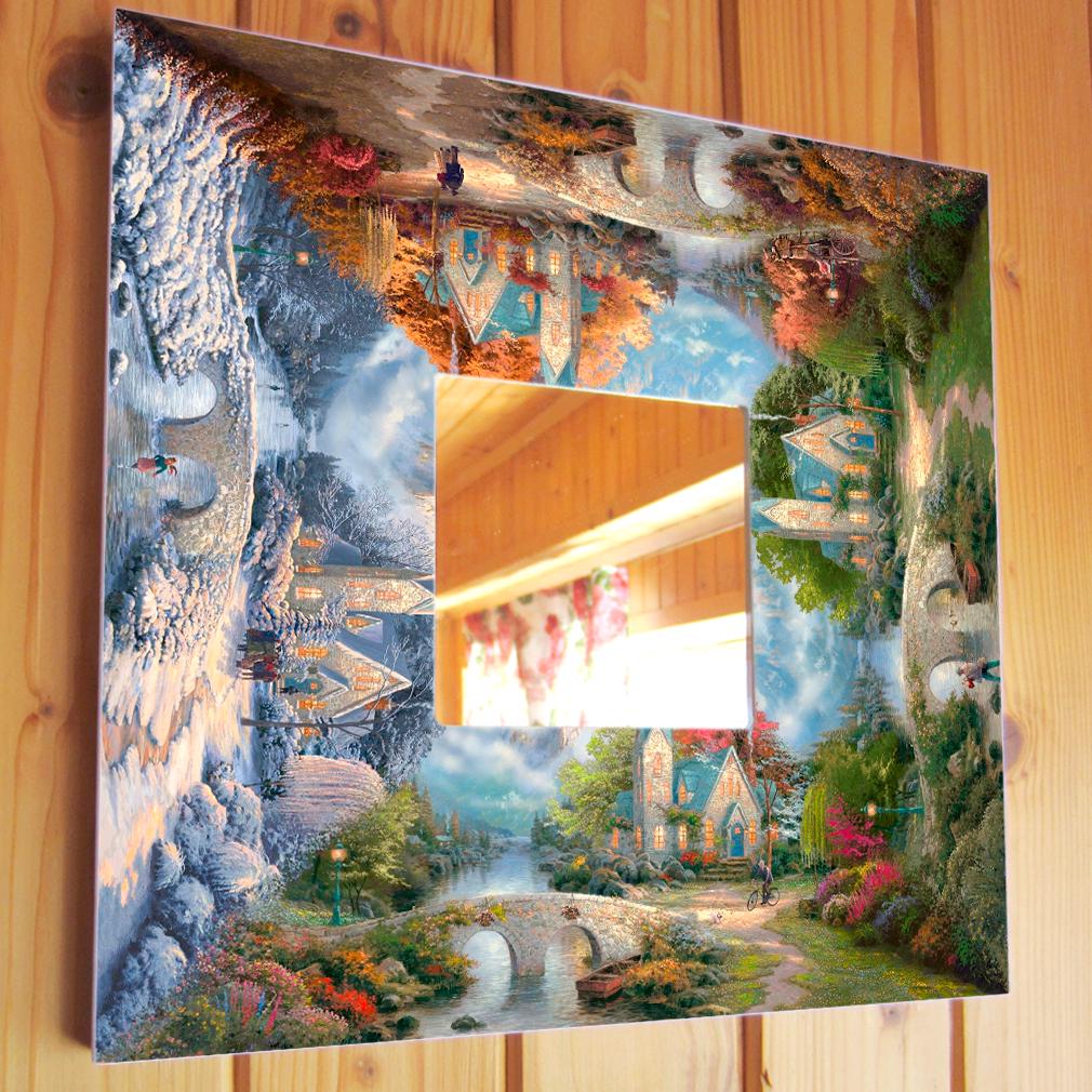 Дзеркало декоративне Чотири сезони Пори року 260х260 мм (M00306)