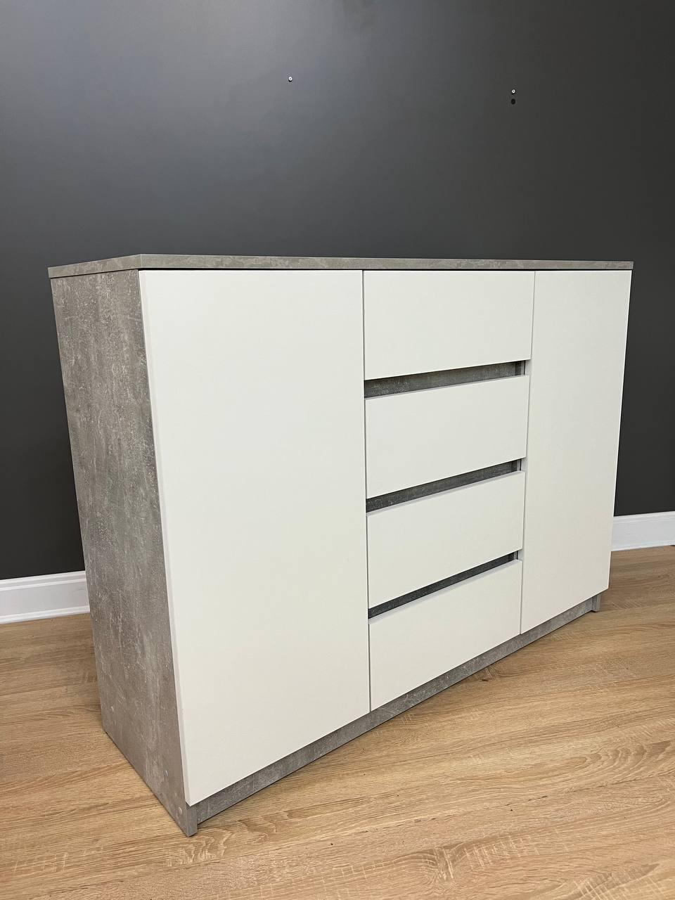 Комод Avrora 1154х370х850 мм Бетон/Белый - фото 4