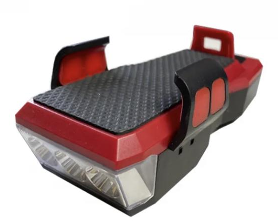 Фонарь велосипедный WD 424 аккумуляторный с держателем телефона и сигналом Красный (30149902СER) Фонарь велосипедный WD 424 аккумуляторный с держателем телефона и сигналом Красный (30149902СER)