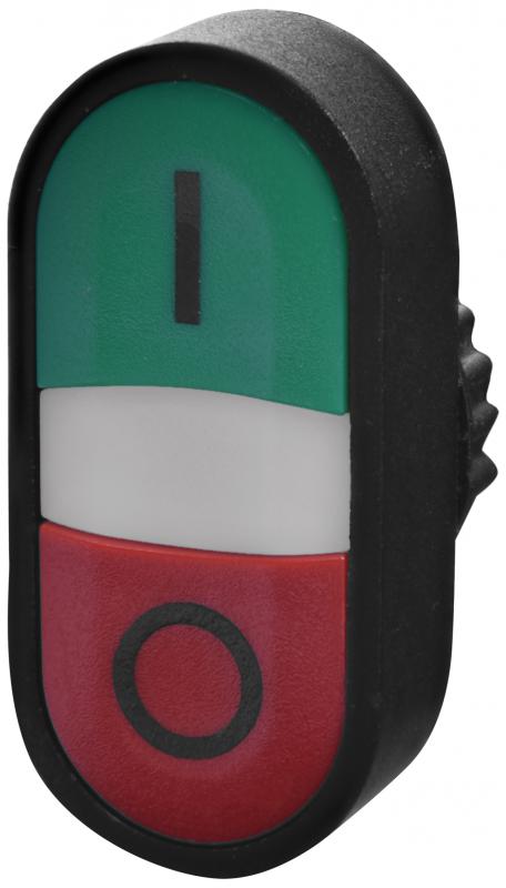 Кнопка керування ETI NSE-PB2I-F/RG-IO I-O з підсвічуванням 22 мм плоска Зелений/Червоний (4774078)