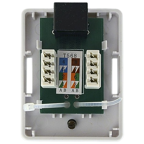 Розетка RJ-45 Kingda KD-WP6034 cat5 1xUTP Білий (12586601) - фото 2