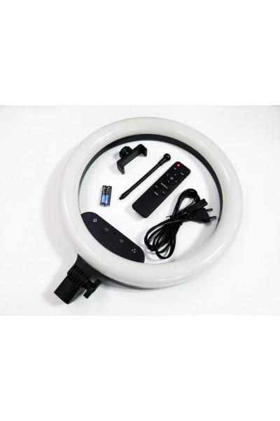 Лампа LED кольцевая AL-360 36 см 220 В 1 крепление для телефона + пульт (1255) - фото 3