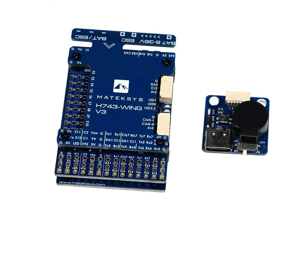 Полетный контроллер Matek H743-WING V3 совместим с Ardupilot/INAV для крыльев БПЛА самолетного типа (00-00024648)