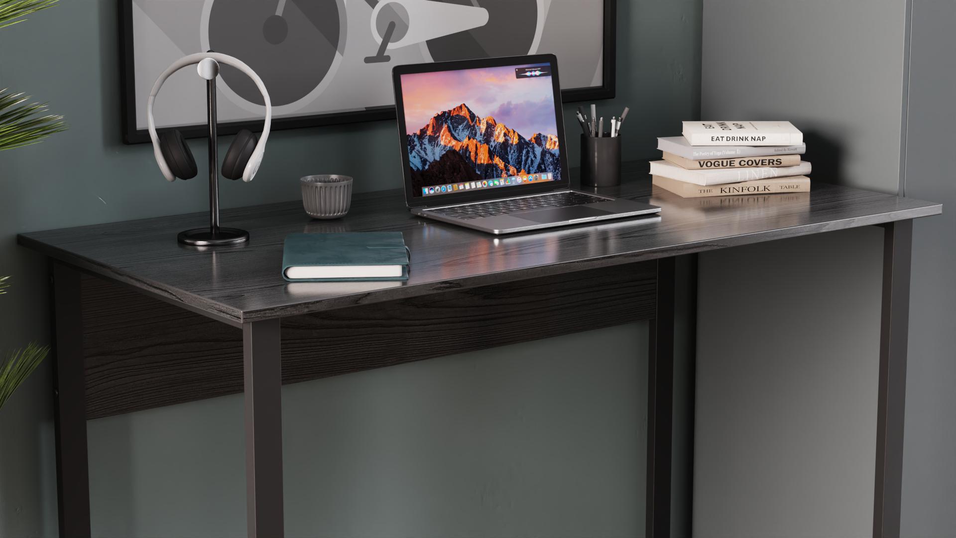 Комп'ютерний стіл Ferrum-decor Курт ДСП 16 мм 75x140x70 см Чорний/Сосна Кембра (FRD-103946) - фото 3 Комп'ютерний стіл Ferrum-decor Курт ДСП 16 мм 75x140x70 см Чорний/Сосна Кембра (FRD-103946) - фото 3