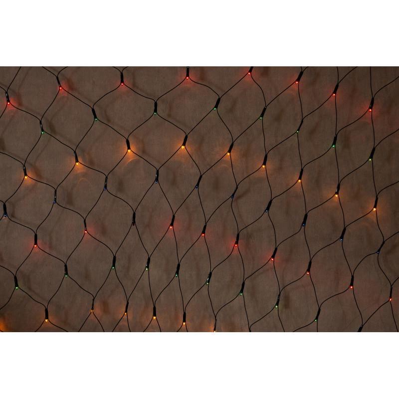 Гирлянда сетка с лампочками накаливания 2x2 м 384 шт. 8 режимов RGB IP44 (051236)