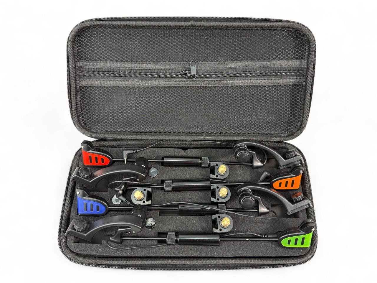 Карповые свингеры сигнализаторы Hirisi 4 шт. в кейсе с быстросъемниками (B2030)