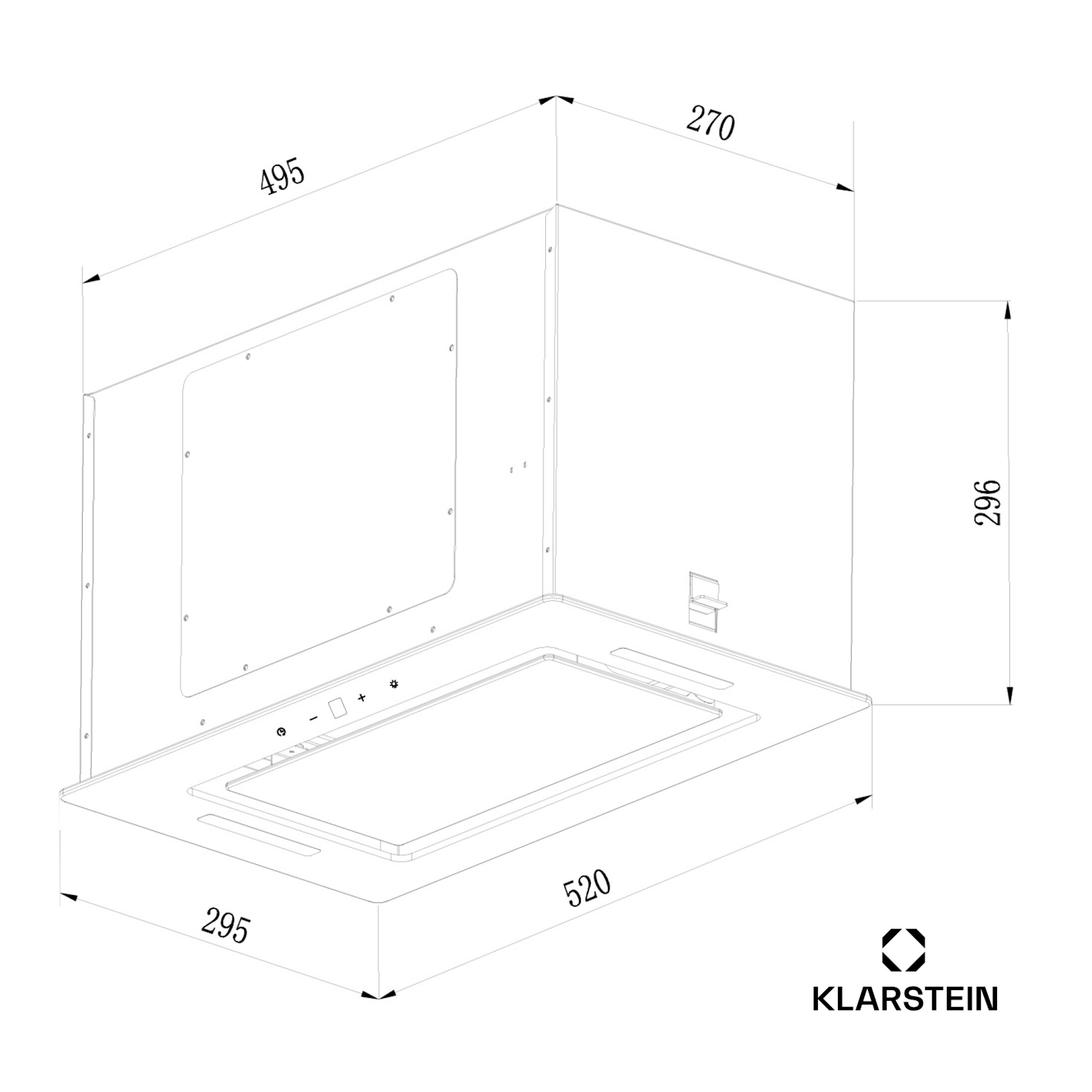 Витяжка кухонна KLARSTEIN Hektor Eco 52 см 466 м3/год 70 Вт (10045327) - фото 8