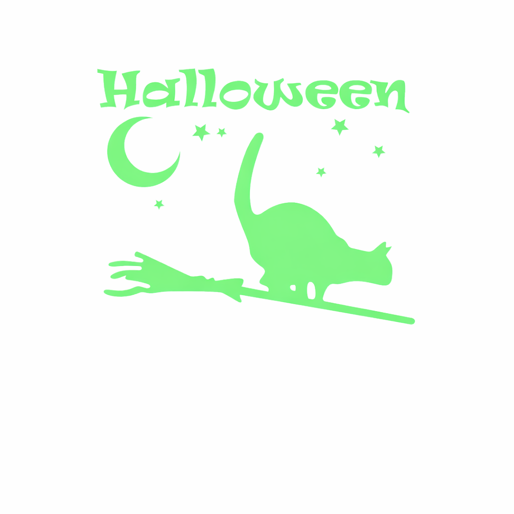 Наклейки на Хелловін люмінесцентні 15x10 см Салатовий (N232)