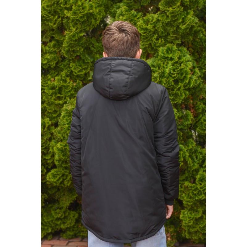 Парка детская осенняя на флисе 140 см Черный (2718012230) - фото 3 Парка детская осенняя на флисе 140 см Черный (2718012230) - фото 3