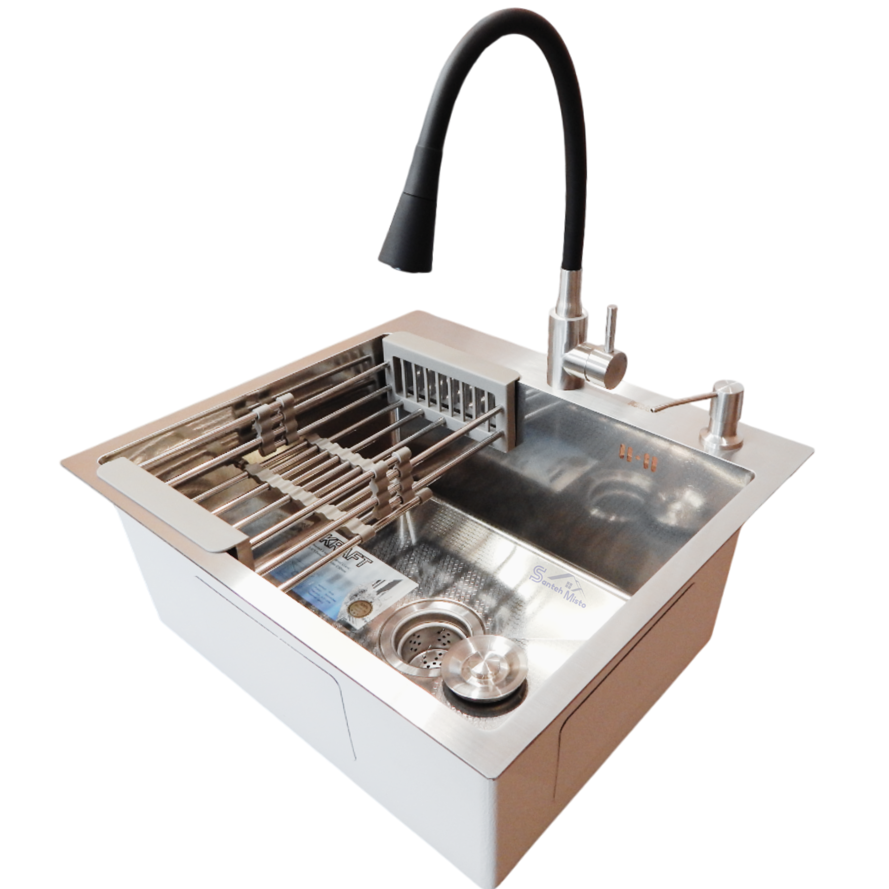 Комплект кухонной мойки Kraft HM DECOR 3,0/1,0 мм 54x48 см (37760)