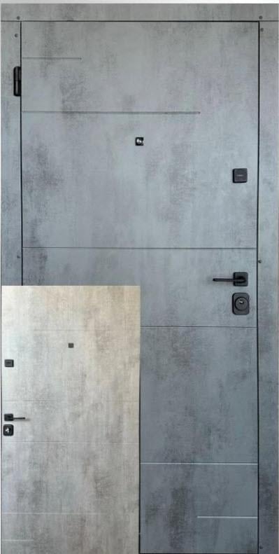 Дверь входная Эконом Редфорд дуэт Бетон темно серый/Бетон (14330053)