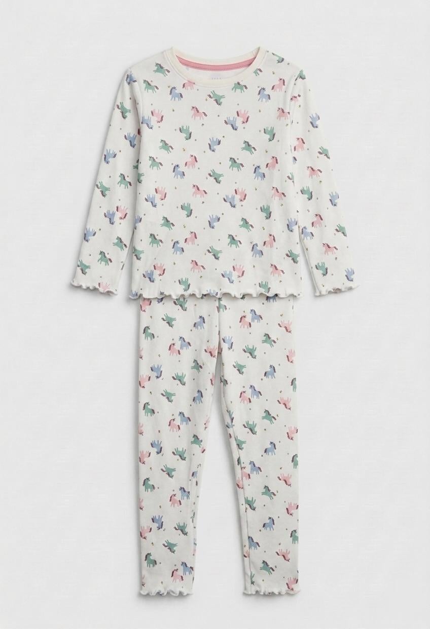 Піжама дитяча бавовняна для дівчинки H&M 92 см Білий (25121101A2)