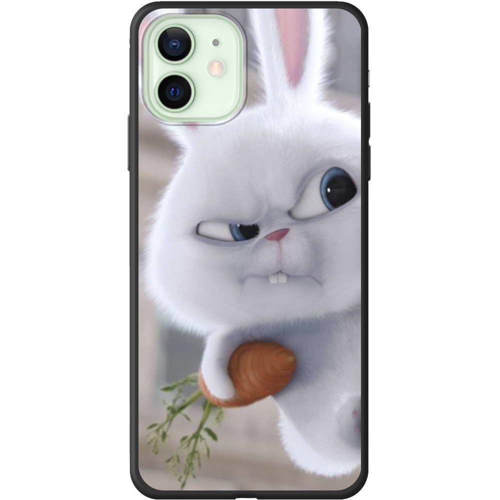 Чохол Boxface iPhone 12 mini Rabbit Snowball Чорний силікон (41084-up1116-41088)