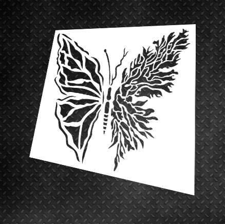 Трафарет DFA многоразовый Животные Бабочки для штукатурки и краски (J00031)