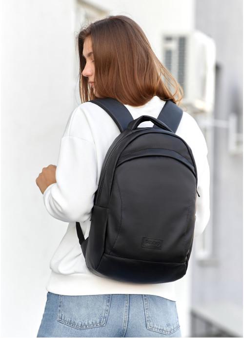 Городской рюкзак женский Sambag с отделением под ноутбук Черный (3740271343)