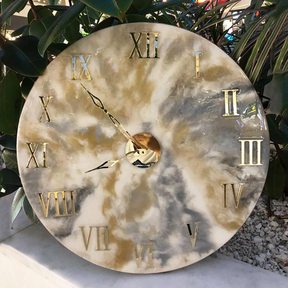 Годинник настінний круглий з епоксидної смоли EPOXY M30 30x30 см