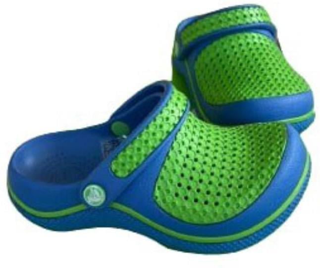 Крокси для хлопчика Crocs Crosmesh Clog Blue/Green р. 25/26 Синій (26569)
