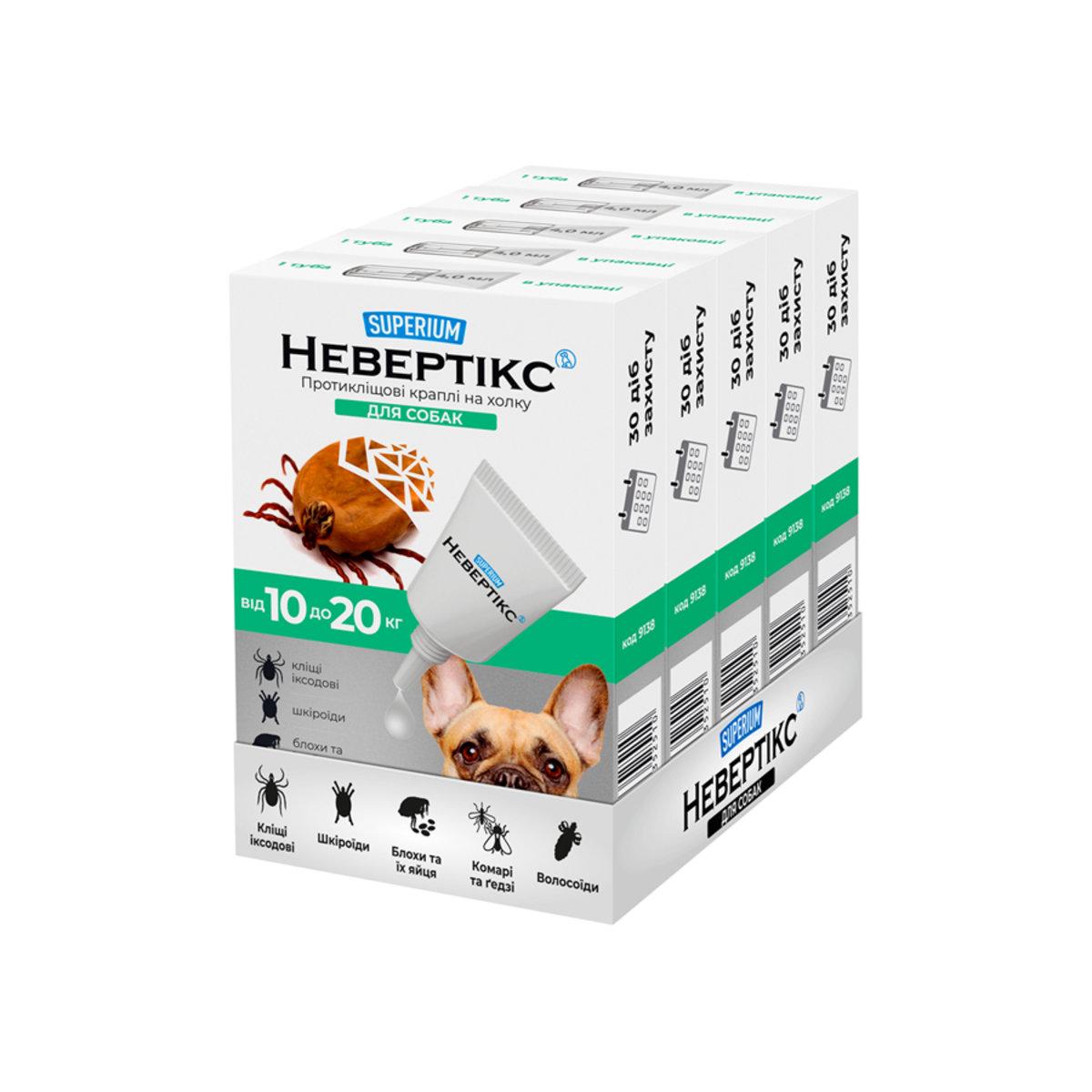 Краплі протикліщові Невертікс на холку для собак 10-20 кг (25506904) - фото 2