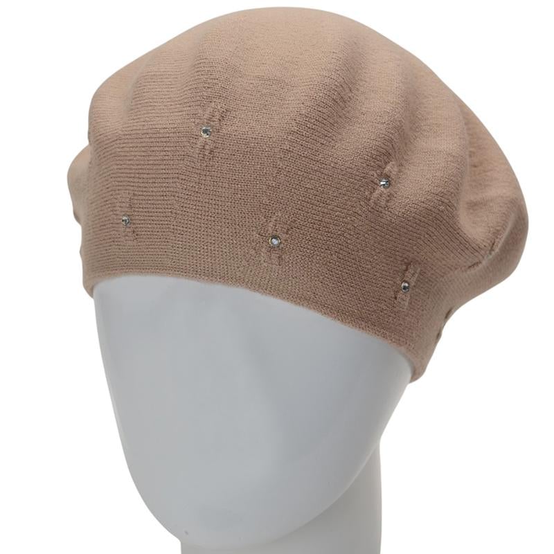 Берет женский двойной Novita Чили one size Бежевый (284235) - фото 1