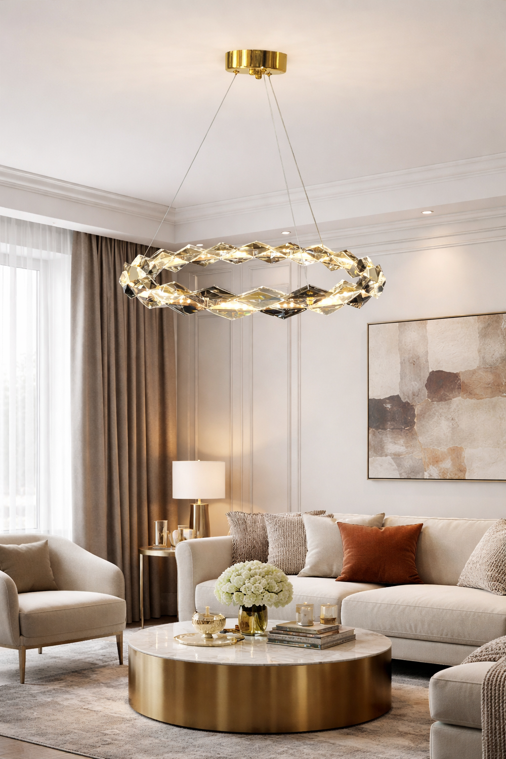 Люстра Galactica Diamond LED 3 режима димер/пульт 49W (20267/600GD)