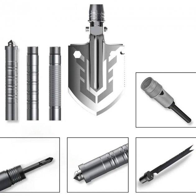 Лопата универсальная многофункциональная 16в1 противоударная походная - фото 5