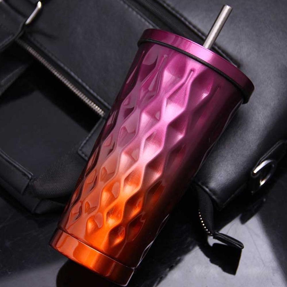 Стакан металлический с крышкой и трубочкой Найт-лайф 550 мл Розовый - фото 4 Стакан металлический с крышкой и трубочкой Найт-лайф 550 мл Розовый - фото 4