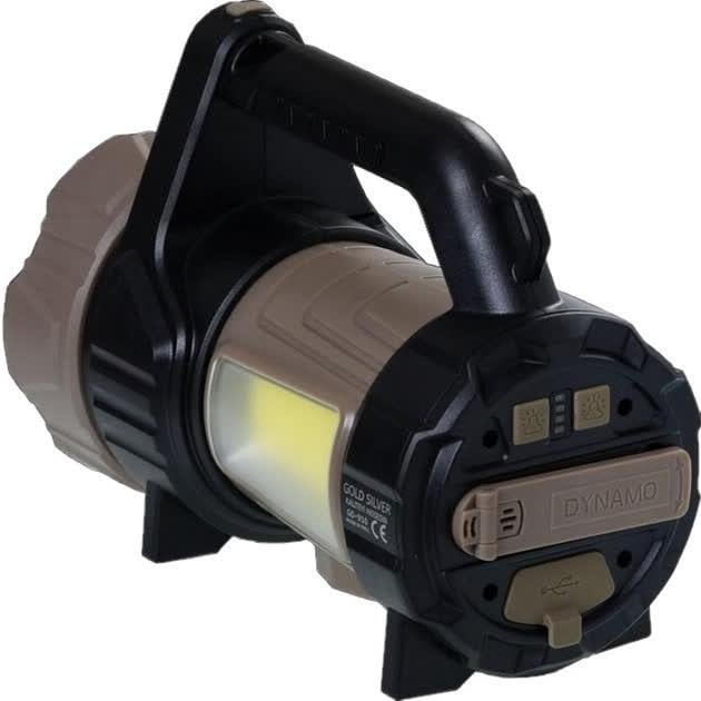 Ліхтар світлодіодний GS-910 15 W з вбудованим акумулятором/power bank/з динамо генератором Gold/Silver (29853053) - фото 5 Ліхтар світлодіодний GS-910 15 W з вбудованим акумулятором/power bank/з динамо генератором Gold/Silver (29853053) - фото 5