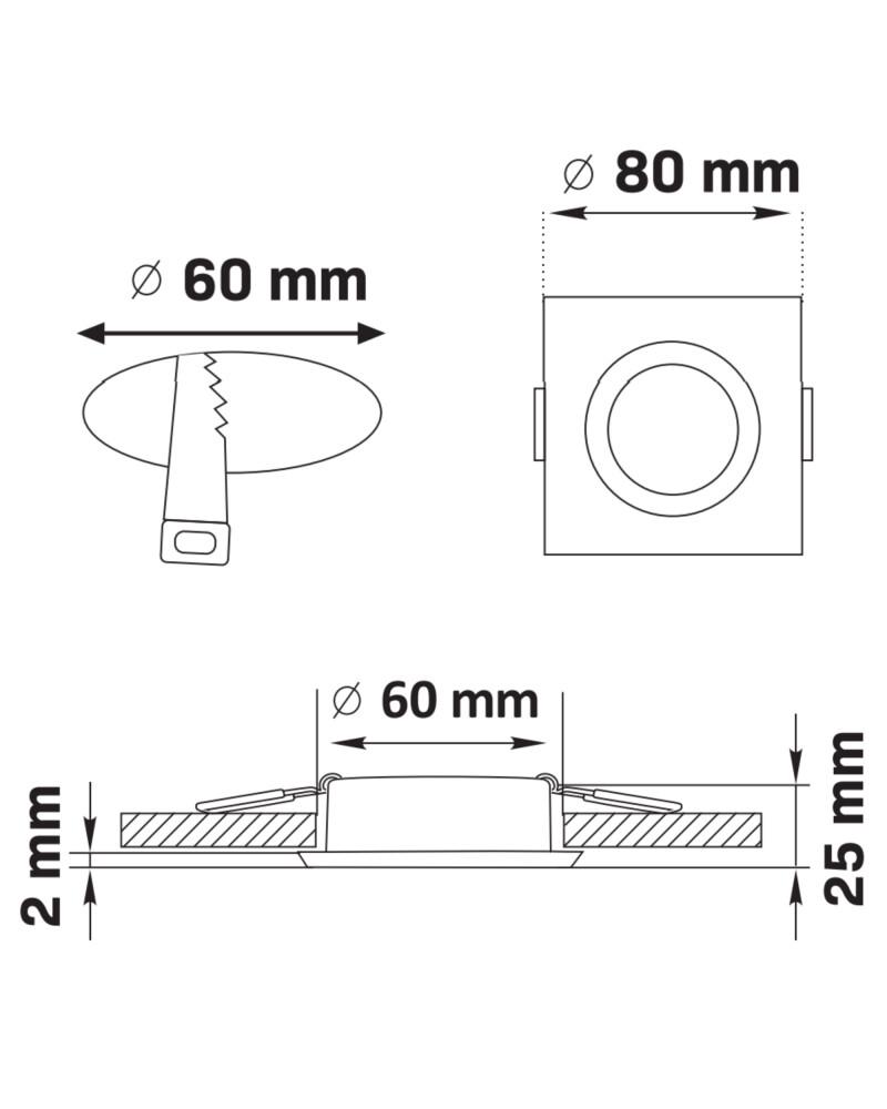 Точковий світильник Polux 323354 Febe GU10 1x8 W IP20 BK (323354-PLX) - фото 3