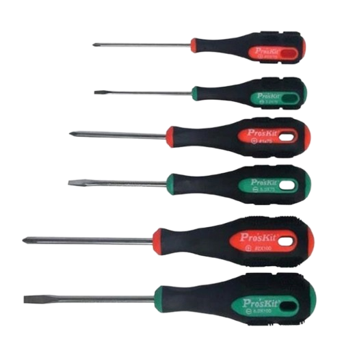 Набір викруток Pro'sKit SD-2301 з хромованадієвої сталі 6 шт. Чорний (32534733)