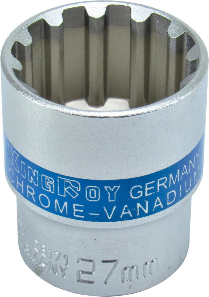 Головка торцева низька дванадцятигранна KING ROY Spline 1/2 27 мм (30164-27)