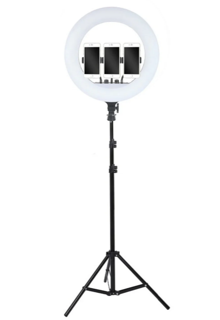 Кольцевая лампа диагональ 45 см со штативом 210 см для профессиональной съемки