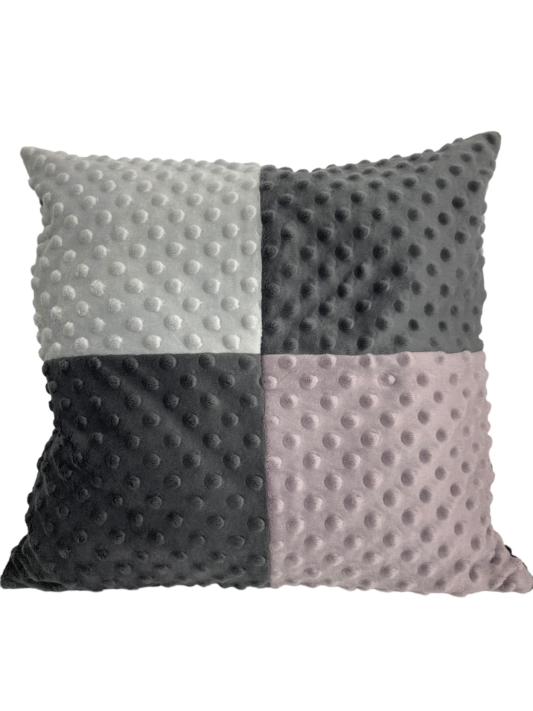 Подушка плюшева декоративна MinkyHome 30х30 см Графітовий/Сірий (10010632)