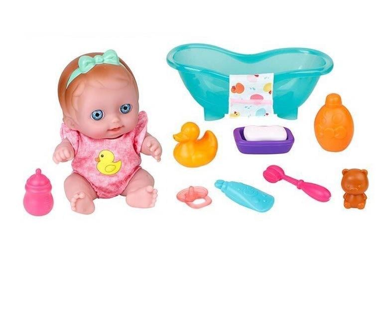 Пупс 714 A/18/2 и ванна/полотенце/купе/пискавка/24 см (24767263)