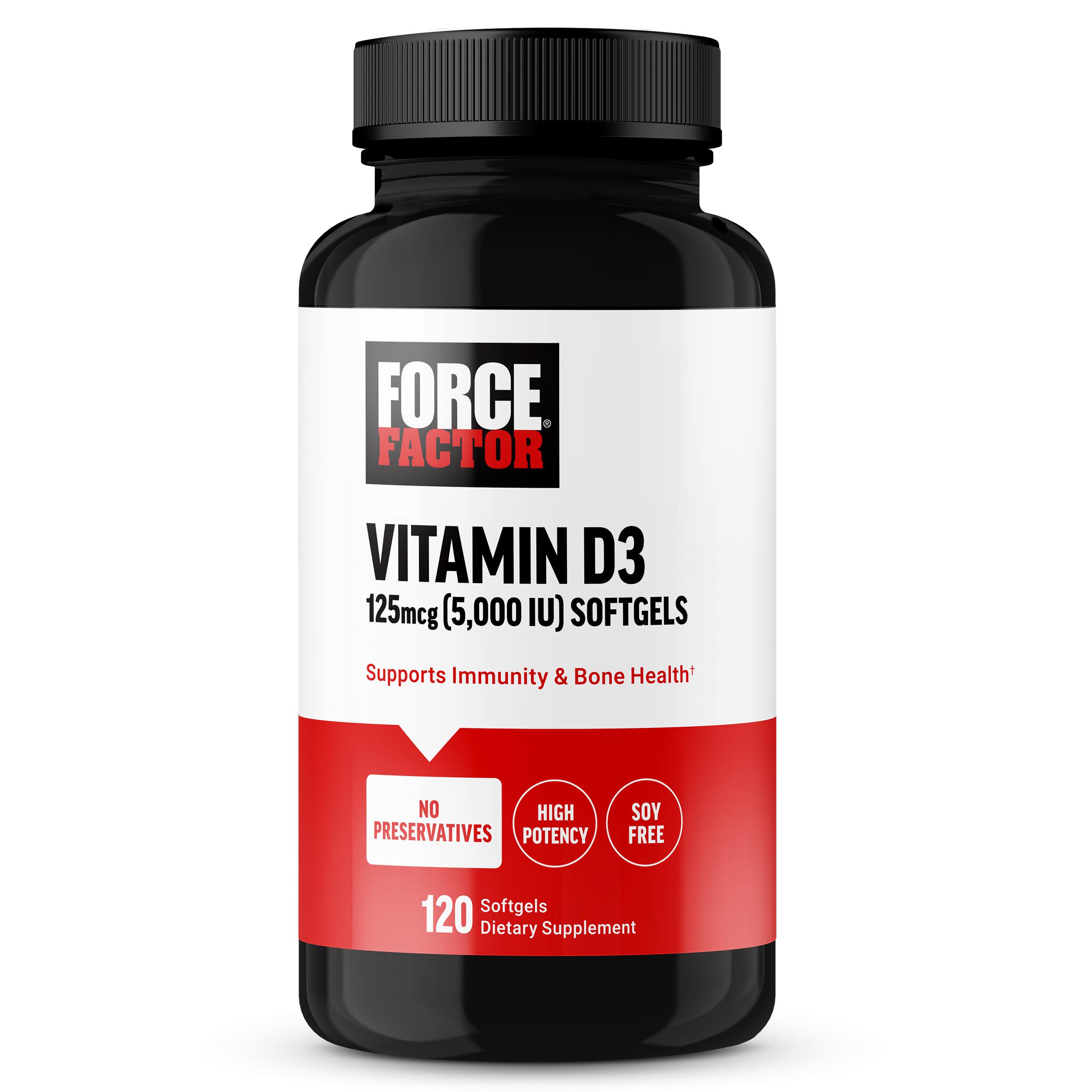 Витамин D3 Force Factor Vitamin D3 125 mcg 5,000 IU 120 порций