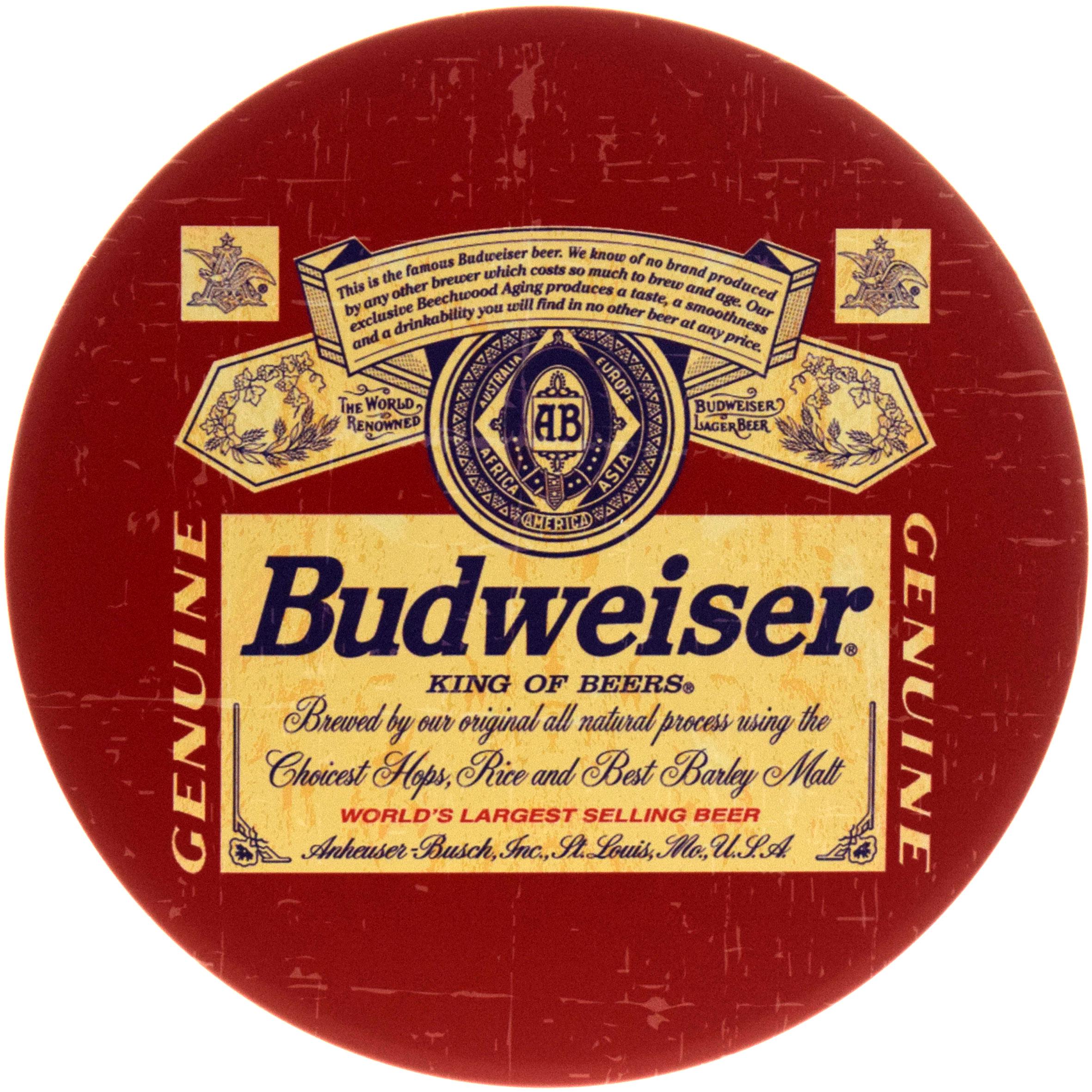 Табличка металева "Budweiser" 30 см (ms-104636)