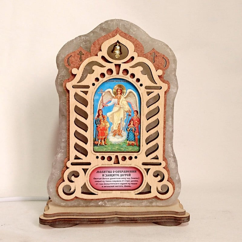 Соляная лампа Икона большая Ангел Хранитель красного подсвечивания (20017) Соляная лампа Икона большая Ангел Хранитель красного подсвечивания (20017)