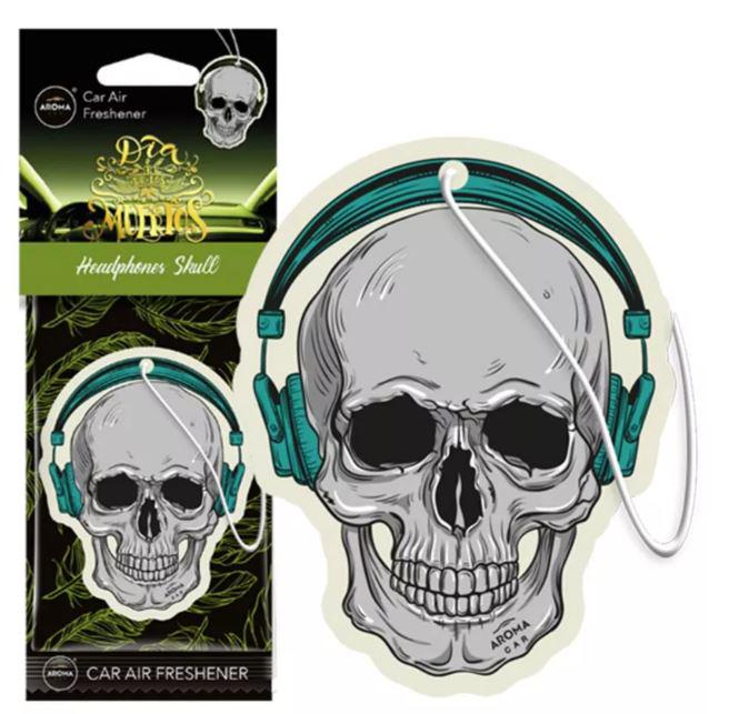 Освіжувач сухий листок Aroma Dia De Los Muertos Навушники череп 83277 (450361)