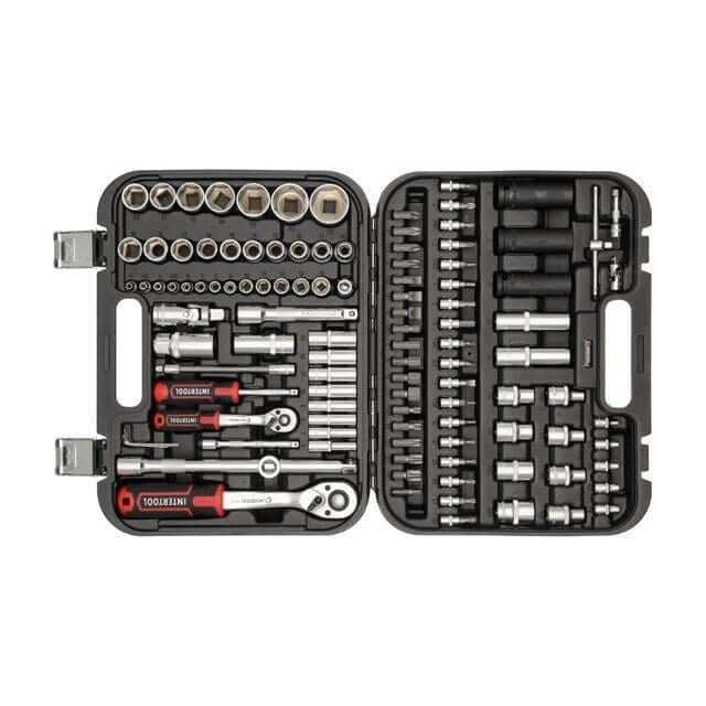 Набор инструментов Intertool ET-8111 Cr-V 1/2" 1/4" 111 ед. - фото 2