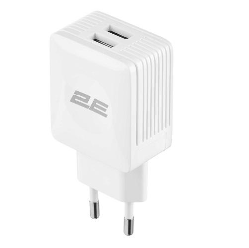 Зарядний пристрій мережевий 2E WC1USB2.1A-CC 12W 2хUSB-A з кабелем USB-A-USB-C 1 м Білий - фото 4