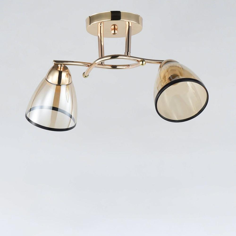 Люстра стельова Light House SRS-19027/2 з облямівкою Золотий/Медовий