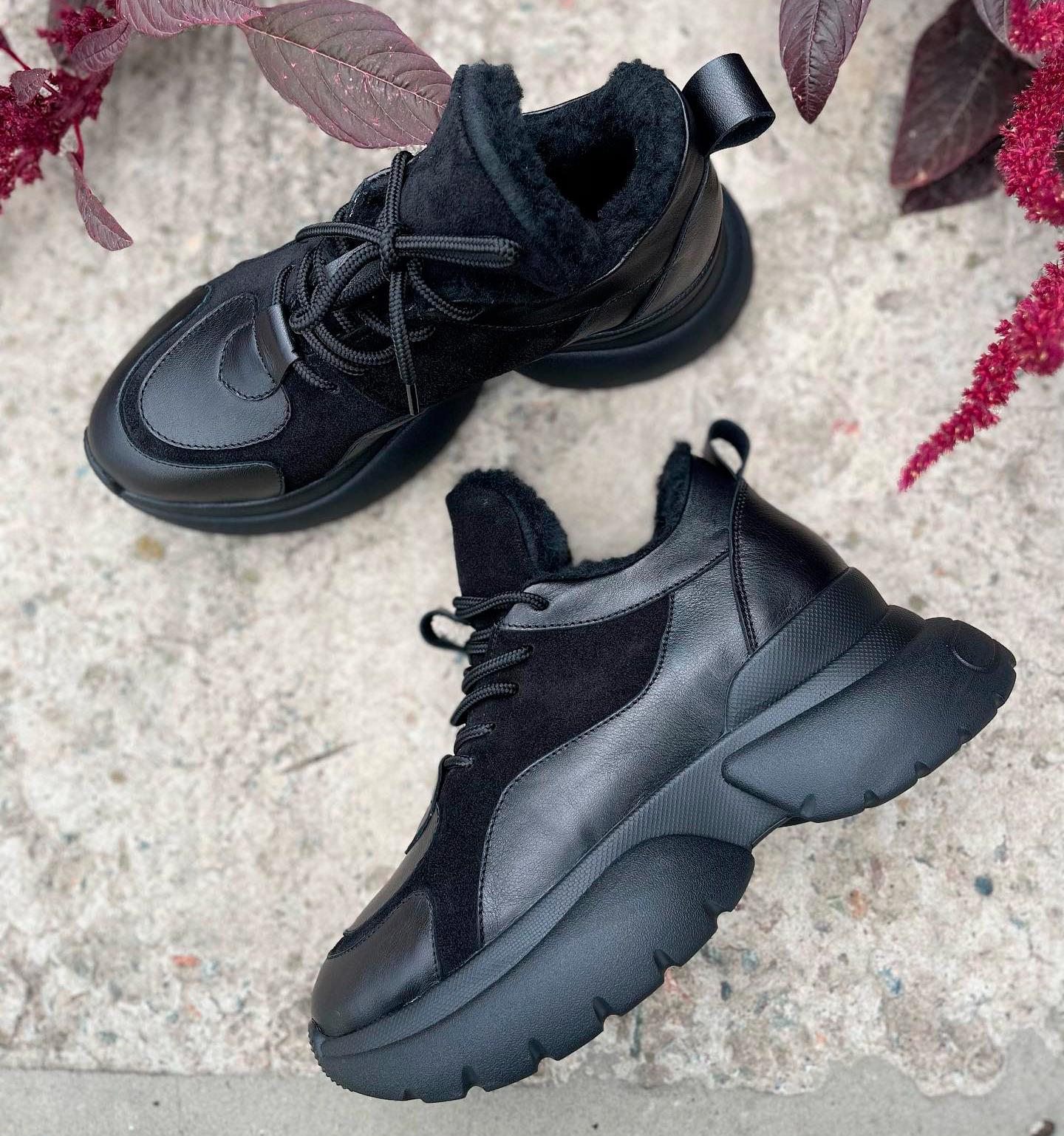 Кроссовки женские зимние M.KraFVT 2142/2 из натуральной кожи на платформе р. 41 Черный (1410-41) - фото 2 Кроссовки женские зимние M.KraFVT 2142/2 из натуральной кожи на платформе р. 41 Черный (1410-41) - фото 2