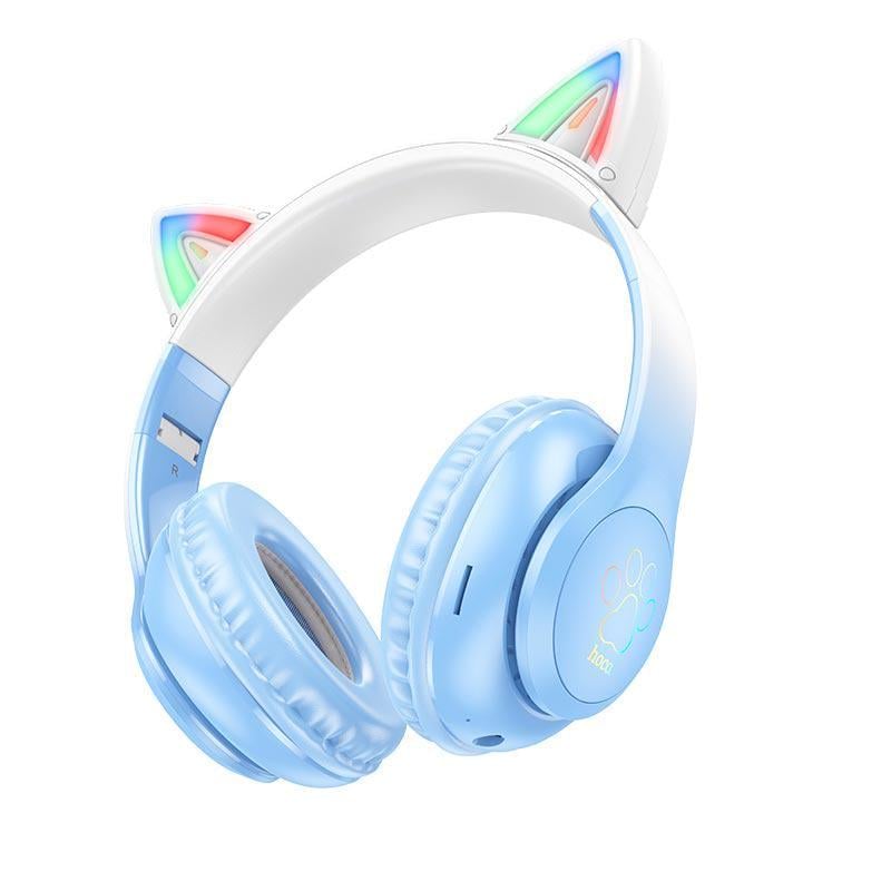 Наушники беспроводные Hoco Cat ears BT W42 BT5.3 AUX/TF 10h Blue (574041)