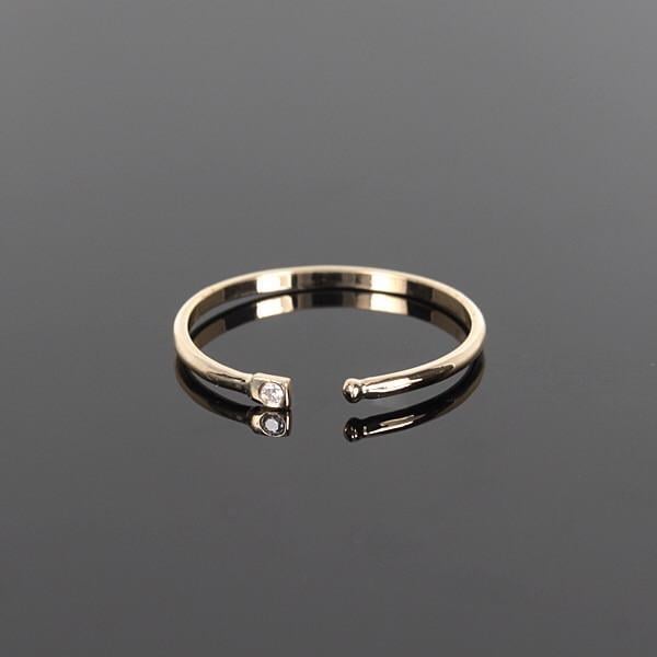 Каблучка тонка з жовтого золота р. 22 (2249342267)