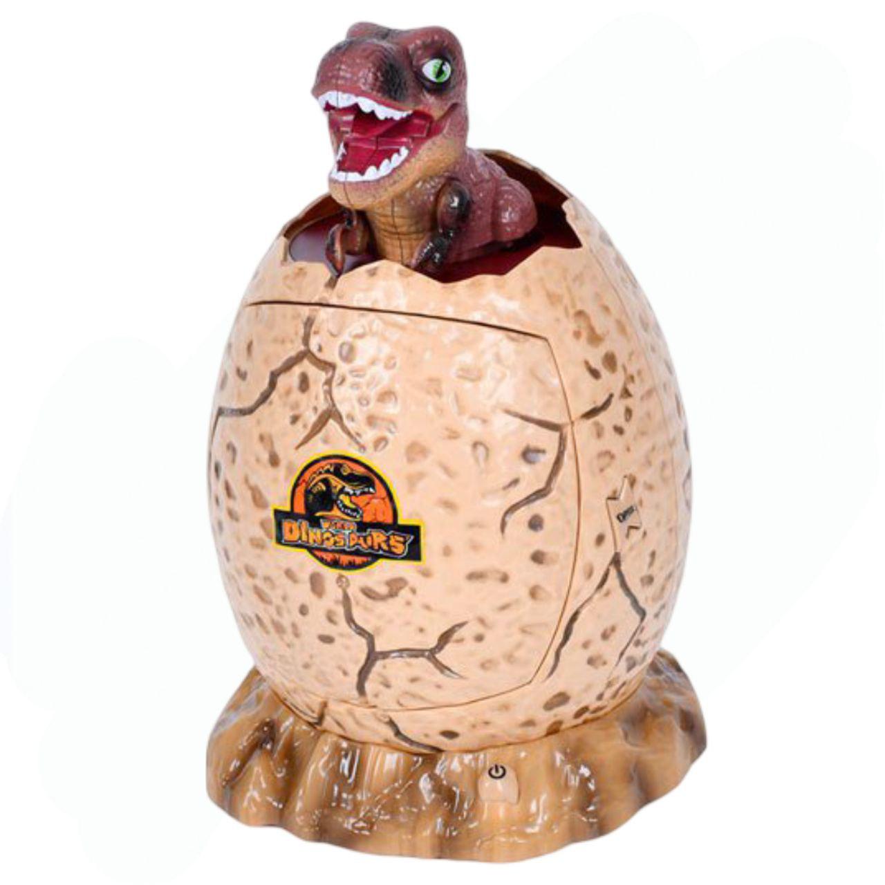 Копилка-сейф в форме яйца динозавра MK 5414 с кодом/светом и музыкой с коричневым динозавром 26 см (27060453)