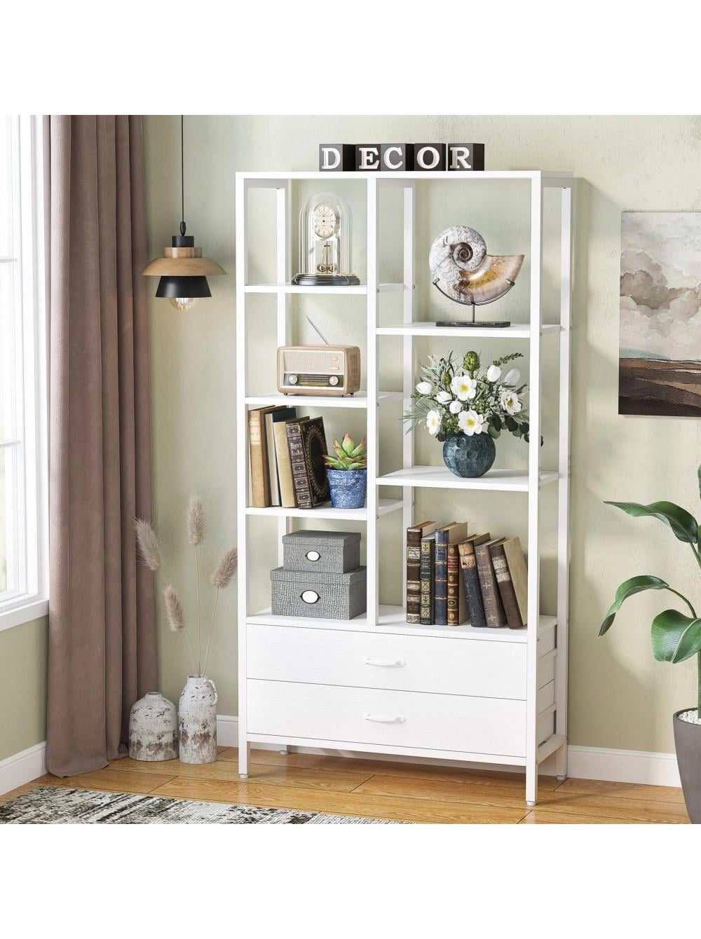 Стелаж MSM Etagere 8 з полицями та 2-шухлядами Білий (JW0245)