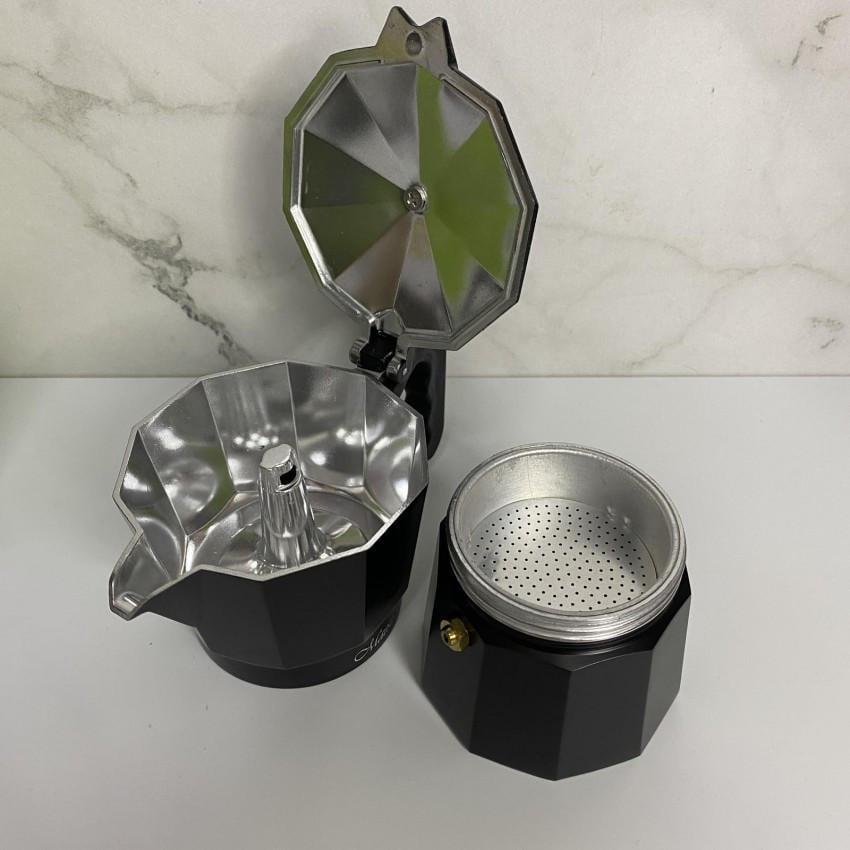 Гейзерная кофеварка Maestro MR-1666-300-2 алюминиевая 150 мл Black (2026410310) - фото 3 Гейзерная кофеварка Maestro MR-1666-300-2 алюминиевая 150 мл Black (2026410310) - фото 3